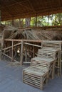 Bamboo stairs for public mass cremation