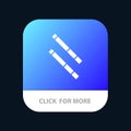 Bamboo, Stick Mobile App Button. Android and IOS Glyph Version