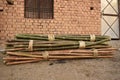 Bamboo Sticks cut , dired and tied. 