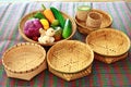 Bamboo sticky rice container, handmade bamboo basket for thai st