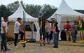 Bamboo stilts performance at Asian Games 2018 Royalty Free Stock Photo