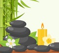 Bamboo and stones - spa background Royalty Free Stock Photo