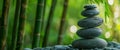 Bamboo and stones zen spa relax concept Royalty Free Stock Photo