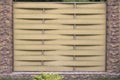 Bamboo straw mat. Abstract background texture of wicker bamboo fence Royalty Free Stock Photo