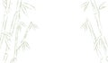 Bamboo or sugar cane forest frame background. Vector illustration drawing Royalty Free Stock Photo