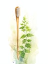 Bamboo toothbrush eco friendly background