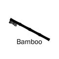 Bamboo toothbrush. Realistic 3d bamboo toothbrush. Zero waste. Save the world without plastic. Vector illustration