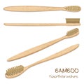 Bamboo toothbrushes vector 6