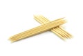 Bamboo toothpicks isolated on white background Royalty Free Stock Photo