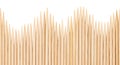 Bamboo toothpicks are placed in parallel - backgrounds, textures. Bamboo toothpicks isolated on white background Royalty Free Stock Photo