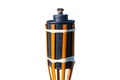 Bamboo torch for insects with a metal tank and a wick, isolated on a white background with a clipping path. Royalty Free Stock Photo