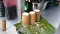 bamboo tube for making bamboo putu cake.