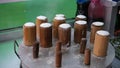 bamboo tube for making bamboo putu cake.