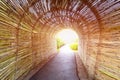 Bamboo tunnel walk way.