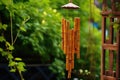 bamboo wind chimes hanging outside Royalty Free Stock Photo