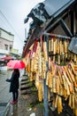 Bamboo wishing poles