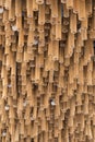 Bamboo wood decoration on ceiling background Royalty Free Stock Photo
