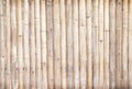 Bamboo wood fence texture with seamless vertical patterns light brown background Royalty Free Stock Photo