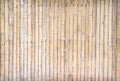 Bamboo wood fence texture with steel nail patterns ,  light brown seamless background Royalty Free Stock Photo
