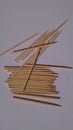 Bamboo wooden tooth picks use for your cleaning teeth Royalty Free Stock Photo