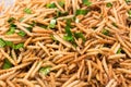 Bamboo worm fried, fried insects are a high protein foods. Its habitat are the bamboo groves and forests in the cooler regions of