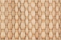 Bamboo woven beige mat handmade background.