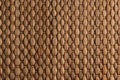 Bamboo woven brown mat handmade background. Royalty Free Stock Photo