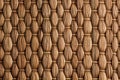 Bamboo woven brown mat handmade background.