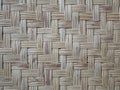 Bamboo woven flat mat natural bamboo background. Royalty Free Stock Photo