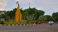 The Bambu Runcing monument spiky bamboo in the city of Surabaya Royalty Free Stock Photo