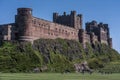 View of Bamburgh Castle in the North East of England Royalty Free Stock Photo