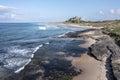 Bamburgh Castle from the north elevated Royalty Free Stock Photo