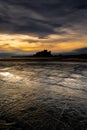 Bamburgh Castle on the northeast coast of England Royalty Free Stock Photo