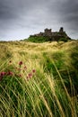 Bamburgh Castle on the Northumberland coast. Royalty Free Stock Photo