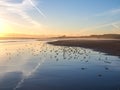 Bamburgh Castle in Northumberland, England. The Farne Islands ar Royalty Free Stock Photo