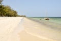 Bamburi beach with a ditch near