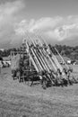 Bamford hay loader Royalty Free Stock Photo