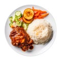 Bammy Jamaican Cuisine. On A White Plate Royalty Free Stock Photo