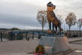 The Bamse Statue is a memorial to the dog Bamse which became a heroic mascot to the Free Norwegian Forces during the Second World