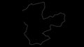 Bamyan Afghanistan province map outline animation