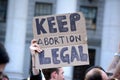 Ban the Ban abortion rights protest Royalty Free Stock Photo