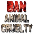 Ban Animal Cruelty Illustration