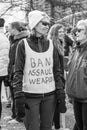 Ban Assault Weapons Shirt at March For Our Lives Royalty Free Stock Photo
