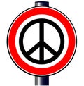 Ban the Bomb Road Sign