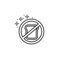 Ban bred icon. Simple line, outline vector of diet icons for ui and ux, website or mobile application
