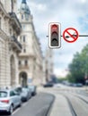 Ban on diesel and petrol cars in the city centre Royalty Free Stock Photo