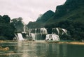 Ban Gioc Detian Waterfall at Cao Bang, Vietnam Royalty Free Stock Photo