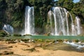 Ban Gioc-Detian Waterfalls on the border between Vietnam and China Royalty Free Stock Photo