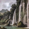 Ban Gioc Waterfall in Cao Bang, Vietnam Royalty Free Stock Photo