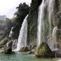 Ban Gioc Waterfall in Cao Bang, Vietnam Royalty Free Stock Photo